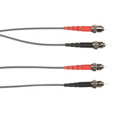 Black Box Fiber Optic Patch Network Cable - 32.81 ft Fiber Optic Network Cable for Network Device - First End: 2 x ST Male Network - Second End: 2 x ST Male Network - 1 Gbit/s - 62.5/125 &micro;m - Gray - TAA Compliant FOLZH62-010M-STST-GR