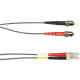 Black Box Fiber Optic Duplex Patch Network Cable - 49.21 ft Fiber Optic Network Cable for Network Device - First End: 2 x ST Male Network - Second End: 2 x LC Male Network - 1 Gbit/s - Patch Cable - 62.5/125 &micro;m - Gray - TAA Compliant FOLZH62-015