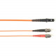 Black Box Fiber Optic Duplex Patch Network Cable - 9.80 ft Fiber Optic Network Cable for Network Device - First End: 2 x ST Male Network - Second End: 1 x MT-RJ Male Network - 10 Gbit/s - Patch Cable - LSZH - 62.5/125 &micro;m - Orange - TAA Compliant