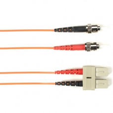 Black Box Fiber Optic Duplex Patch Network Cable - 3.20 ft Fiber Optic Network Cable for Network Device - First End: 2 x ST Male Network - Second End: 2 x SC Male Network - 10 Gbit/s - Patch Cable - LSZH - 62.5/125 &micro;m - Orange - TAA Compliant FO