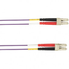 Black Box Colored Fiber OM4 50/125 Multimode Fiber Optic Patch Cable - LSZH - 3.28 ft Fiber Optic Network Cable for Network Device - First End: 2 x LC Male Network - Second End: 2 x LC Male Network - 10 Gbit/s - Patch Cable - LSZH - 50/125 &micro;m - 