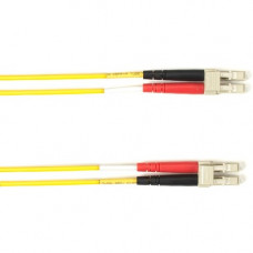 Black Box Fiber Optic Duplex Patch Network Cable - 3.20 ft Fiber Optic Network Cable for Network Device - First End: 2 x LC Male Network - Second End: 2 x LC Male Network - 10 Gbit/s - Patch Cable - OFNP - 50/125 &micro;m - Yellow - TAA Compliant FOCM