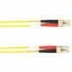 Black Box Fiber Optic Duplex Patch Network Cable - 23 ft Fiber Optic Network Cable for Network Device - First End: 2 x LC Male Network - Second End: 2 x LC Male Network - 10 Gbit/s - Patch Cable - OFNP - 50/125 &micro;m - Yellow - TAA Compliant FOCMP1