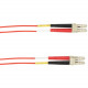 Black Box Fiber Optic Patch Network Cable - 49.21 ft Fiber Optic Network Cable for Network Device - First End: 2 x LC Male Network - Second End: 2 x LC Male Network - 10 Gbit/s - Patch Cable - 50/125 &micro;m - Red FOLZH10-015M-LCLC-RD