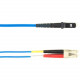 Black Box Fiber Optic Duplex Patch Network Cable - 9.80 ft Fiber Optic Network Cable for Network Device - First End: 2 x LC Male Network - Second End: 2 x MT-RJ Male Network - 10 Gbit/s - Patch Cable - LSZH - 50/125 &micro;m - Blue - TAA Compliant FOL