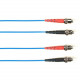 Black Box Fiber Optic Duplex Patch Network Cable - 3.20 ft Fiber Optic Network Cable for Network Device - First End: 2 x ST Male Network - Second End: 2 x ST Male Network - 10 Gbit/s - Patch Cable - LSZH - 62.5/125 &micro;m - Blue - TAA Compliant FOLZ
