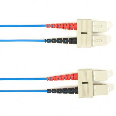 Black Box Fiber Optic Duplex Patch Network Cable - 13.10 ft Fiber Optic Network Cable for Network Device - First End: 2 x SC Male Network - Second End: 2 x SC Male Network - 10 Gbit/s - Patch Cable - OFNP - 50/125 &micro;m - Blue - TAA Compliant FOCMP