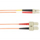 Black Box Colored Fiber OM4 50/125 Multimode Fiber Optic Patch Cable - LSZH - 98.43 ft Fiber Optic Network Cable for Network Device - First End: 2 x SC Male Network - Second End: 2 x LC Male Network - 10 Gbit/s - Patch Cable - LSZH - 50/125 &micro;m -