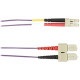 Black Box Colored Fiber OS2 9/125 Singlemode Fiber Optic Patch Cable - LSZH - 9.84 ft Fiber Optic Network Cable for Network Device - First End: 2 x SC Male Network - Second End: 2 x LC Male Network - 1 Gbit/s - Patch Cable - LSZH, LSOH - 9/125 &micro;