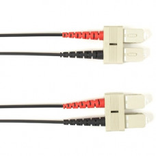 Black Box Fiber Optic Duplex Patch Network Cable - 13.10 ft Fiber Optic Network Cable for Network Device - First End: 2 x SC Male Network - Second End: 2 x SC Male Network - 10 Gbit/s - Patch Cable - OFNP - 50/125 &micro;m - Black - TAA Compliant FOCM