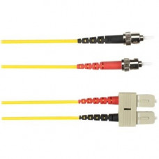 Black Box Colored Fiber OS2 9/125 Singlemode Fiber Optic Patch Cable - LSZH - 32.81 ft Fiber Optic Network Cable for Network Device - First End: 2 x ST Male Network - Second End: 2 x SC Male Network - 1 Gbit/s - Patch Cable - LSZH, Riser - 9/125 &micr