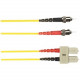 Black Box Colored Fiber OS2 9/125 Singlemode Fiber Optic Patch Cable - LSZH - 32.81 ft Fiber Optic Network Cable for Network Device - First End: 2 x ST Male Network - Second End: 2 x SC Male Network - 1 Gbit/s - Patch Cable - LSZH, Riser - 9/125 &micr