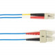 Black Box Colored Fiber OS2 9-Micron Singlemode Fiber Optic Patch Cable - Duplex, LSZH - 49.21 ft Fiber Optic Network Cable for Network Device - First End: 2 x SC Male Network - Second End: 2 x LC Male Network - 1 Gbit/s - Patch Cable - 9/125 &micro;m