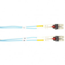 Black Box LockPORT Fiber Optic Duplex Patch Network Cable - 9.80 ft Fiber Optic Network Cable for Security Camera, Network Device - First End: 2 x LC Male Network - Second End: 2 x LC Male Network - 10 Gbit/s - Patch Cable - OFNR - 50/125 &micro;m - A