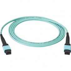 Black Box Fiber Optic Network Cable - 98.43 ft Fiber Optic Network Cable for Network Device, Server, Patch Panel, Switch - First End: 1 x MTP Male Network - Second End: 1 x MTP Male Network - Aqua FOTC10M3-MP-24AQ-30