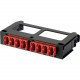 Panduit QuickNet Fiber Adapter Migration Panel - 6 Port(s) - Red, Black - TAA Compliance FQMAP65RD