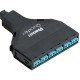Panduit QuickNet SFQ Cassette - 1 Pack - 1 x MPO/PC Network - Male - 12 x LC Network - Black, Aqua - TAA Compliance FQZN-12-10U