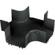 Panduit FiberRunner&reg; Four Way Cross - Black - 1 Pack - TAA Compliance FRFWC6X4LBL
