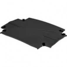 Panduit Four Way Cross Cover - Black - 1 Pack - ABS Plastic - TAA Compliance FRFWCCV24W12BL