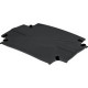 Panduit Four Way Cross Cover - Black - 1 Pack - ABS Plastic - TAA Compliance FRFWCCV24W12BL