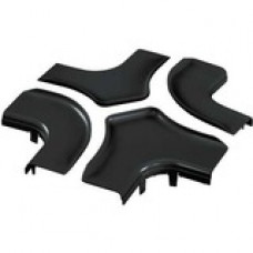 Panduit FiberRunner&reg; Four Way Cross Cover - Black - 1 Pack - Polycarbonate - TAA Compliance FRFWCSC6LBL