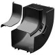Panduit FiberRunner&reg; Inside Vertical 90 Degree - Black - 1 Pack - Polycarbonate - TAA Compliance FRIVRA6X4LBL
