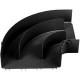 Panduit FiberRunner&reg; Horizontal Right Angle - Black - 1 Pack - Polycarbonate FRRA12X4LBL