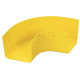 Panduit FiberRunner FRRA4X4YL 4x4 Horizontal Right Angle Fitting - Raceway - Yellow - 1 Pack - TAA Compliance FRRA4X4YL