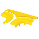 Panduit FiberRunner FRTSC4YL Split Cover for 4x4 Horizontal Tee Fitting - Yellow - 1 Pack - TAA Compliance FRTSC4YL