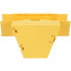 Panduit FiberRunner&reg; Vertical Tee, 90&deg;, 4x4, Yellow - Yellow - 1 Pack - Polycarbonate FRVT4X4LYL