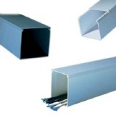 PANDUIT 6ft Panduct Type FS - Solid Wall Raceway - Light Gray - 6 Pack - TAA Compliance FS6X4LG6NM