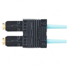 Panduit Fiber Optic Duplex Network Connector - 1 Pack - 2 x SC Male - Aqua - TAA Compliance FSC2DMCXAQ