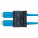 Panduit Fiber Optic Duplex Network Connector - 1 Pack - 2 x SC Male - Blue - TAA Compliance FSC2DSCBU