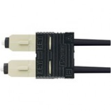 Panduit Fiber Optic Duplex Network Connector - 1 Pack - 2 x SC Male - Black - TAA Compliance FSCDMC5BL