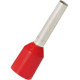 Panduit Electric Wire Ferrule - 500 - Red - Polypropylene, Copper, Polypropylene - TAA Compliance FSDX77-8-D
