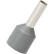 Panduit Electric Wire Ferrule - 100 - Gray - Polypropylene, Copper, Polypropylene - TAA Compliance FSDXL81-10-C