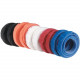 Black Box Hook and Loop Cable Wrap - Red, Blue, Orange, Black, White - 100 Pack - TAA Compliance FT9280
