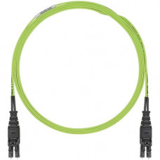 Panduit Opti-Core Fiber Optic Patch Cord - 98.43 ft Fiber Optic Network Cable for Network Device - First End: 2 x LC Male Network - Second End: 2 x LC Male Network - Patch Cable - Riser, OFNR - 50 &micro;m - Lime Green - 1 - TAA Compliance FW2ERQ1Q1NN