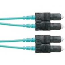Panduit Fiber Optic Duplex Network Cable - 104.99 ft Fiber Optic Network Cable for Network Device - First End: 2 x SC Male Network - Second End: 2 x SC Male Network - Patch Cable - 50/125 &micro;m - Aqua - 1 Pack - TAA Compliance FX23PSNSNSNM032