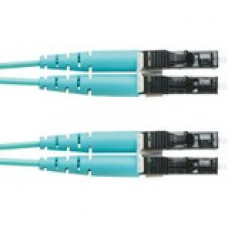 Panduit Fiber Optic Duplex Network Cable - 39 ft Fiber Optic Network Cable - First End: 2 x LC Male Network - Second End: 2 x LC Male Network - Patch Cable - 50/125 &micro;m - Aqua FX2ELLNLNSNM012