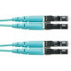 Panduit Fiber Optic Duplex Network Cable - 39 ft Fiber Optic Network Cable - First End: 2 x LC Male Network - Second End: 2 x LC Male Network - Patch Cable - 50/125 &micro;m - Aqua FX2ELLNLNSNM012