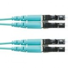 Panduit Fiber Optic Duplex Patch Network Cable - 3.20 ft Fiber Optic Network Cable for Network Device - First End: 2 x LC Male Network - Second End: 2 x LC Male Network - Patch Cable - Aqua - 1 Pack - RoHS, TAA Compliance FX2ERLNLNSNM001