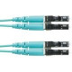 Panduit Fiber Optic Duplex Patch Network Cable - 3.20 ft Fiber Optic Network Cable for Network Device - First End: 2 x LC Male Network - Second End: 2 x LC Male Network - Patch Cable - Aqua - 1 Pack - RoHS, TAA Compliance FX2ERLNLNSNM001