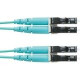 Panduit Fiber Optic Duplex Patch Network Cable - 36.09 ft Fiber Optic Network Cable for Network Device - First End: 2 x LC Male Network - Second End: 2 x LC Male Network - Patch Cable - Aqua FX2ERLNLNSNM011