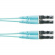 Panduit Fiber Optic Duplex Patch Network Cable - 42.65 ft Fiber Optic Network Cable for Network Device - First End: 2 x LC Male Network - Second End: 2 x LC Male Network - 1.25 GB/s - Patch Cable - Aqua - 1 Pack - TAA Compliance FX2ERLNLNSNM013