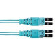 Panduit Fiber Optic Duplex Network Cable - 4.92 ft Fiber Optic Network Cable for Network Device - First End: 2 x LC Male Network - Second End: 2 x LC Male Network - Patch Cable - Aqua - 1 Pack FX2ERQ1Q1SNM1.5
