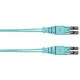Panduit Fiber Optic Duplex Patch Network Cable - 9.84 ft Fiber Optic Network Cable for Network Device - First End: 2 x LC Male Network - Second End: 2 x LC Male Network - Patch Cable - Aqua - TAA Compliance FX2ERQNQNSNM003