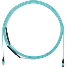 Panduit QuickNet Fiber Optic Trunk Network Cable - 15 ft Fiber Optic Network Cable for Network Device - First End: 1 x PanMPO Female Network - Second End: 1 x PanMPO Female Network - 100 Gbit/s - Trunk Cable - OFNP, Plenum - 50/125 &micro;m - Aqua FYZ