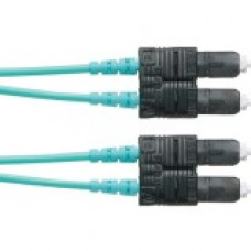 Panduit Fiber Optic Duplex Patch Network Cable - 82.02 ft Fiber Optic Network Cable for Network Device - First End: 2 x SC Male Network - Second End: 2 x SC Male Network - Patch Cable - 50/125 &micro;m - Aqua - 1 - TAA Compliance FX23LSNSNSNM025