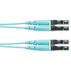 Panduit Fiber Optic Patch Duplex Network Cable - 7 ft Fiber Optic Network Cable for Network Device - First End: 2 x LC Male Network - Second End: 2 x LC Male Network - Patch Cable - 50/125 &micro;m - Aqua - 1 Pack - TAA Compliance FZ2ELLNLNSNM002